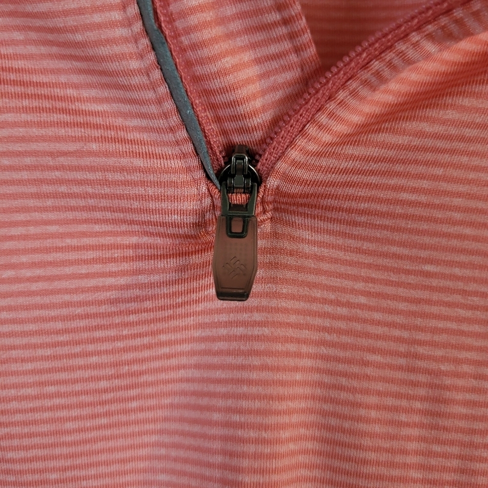 Columbia Women's Peach 1/4 Zip Athletic Collar Long Sleeve Small UWOT - Picture 4 of 10